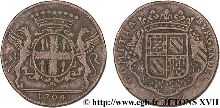 N&deg; j17_0171 Jeton CU 30, M. Le Gouz, �lu du clerg� - 1704