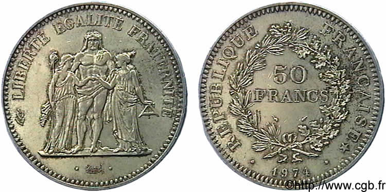 N&deg; m10_0624 50 francs Hercule, avers de la 20 francs - 1974