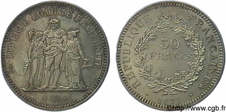 N&deg; m10_0627 50 francs Hercule, avers de la 20 francs - 1974
