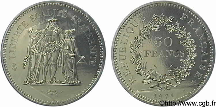 N&deg; m10_0632 50 francs Hercule - 1974