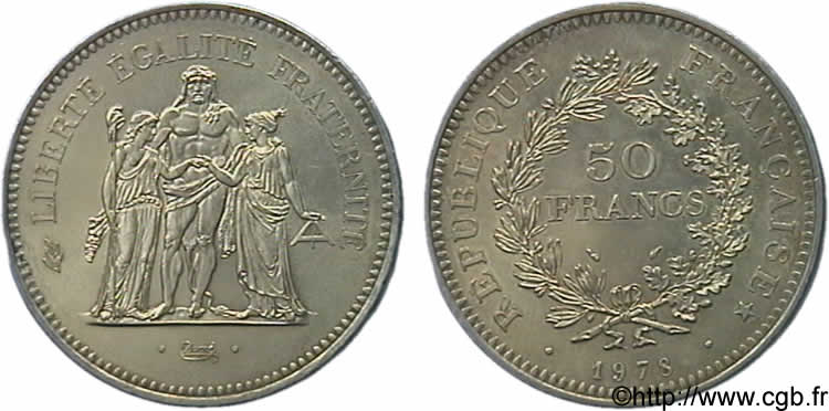 N&deg; m10_0645 50 francs Hercule - 1978